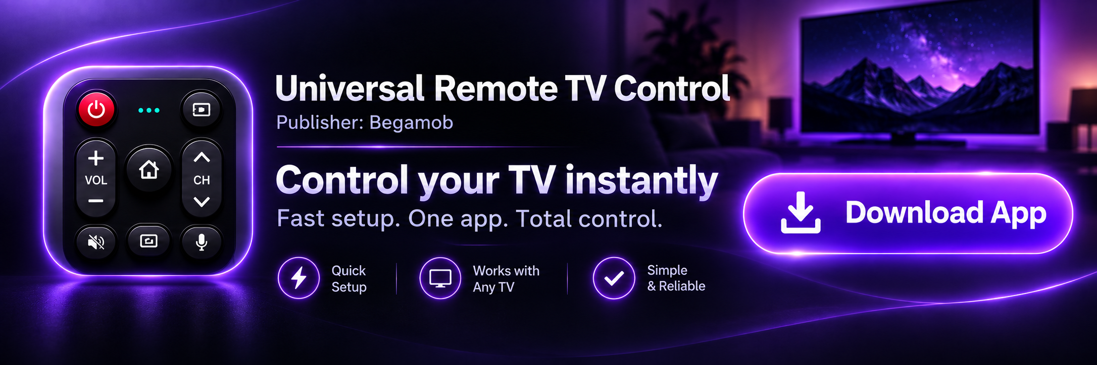 Universal Remote TV Control by Begamob